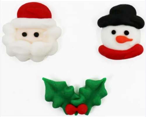 Assorted Christmas Sugar Decorations - Click Image to Close